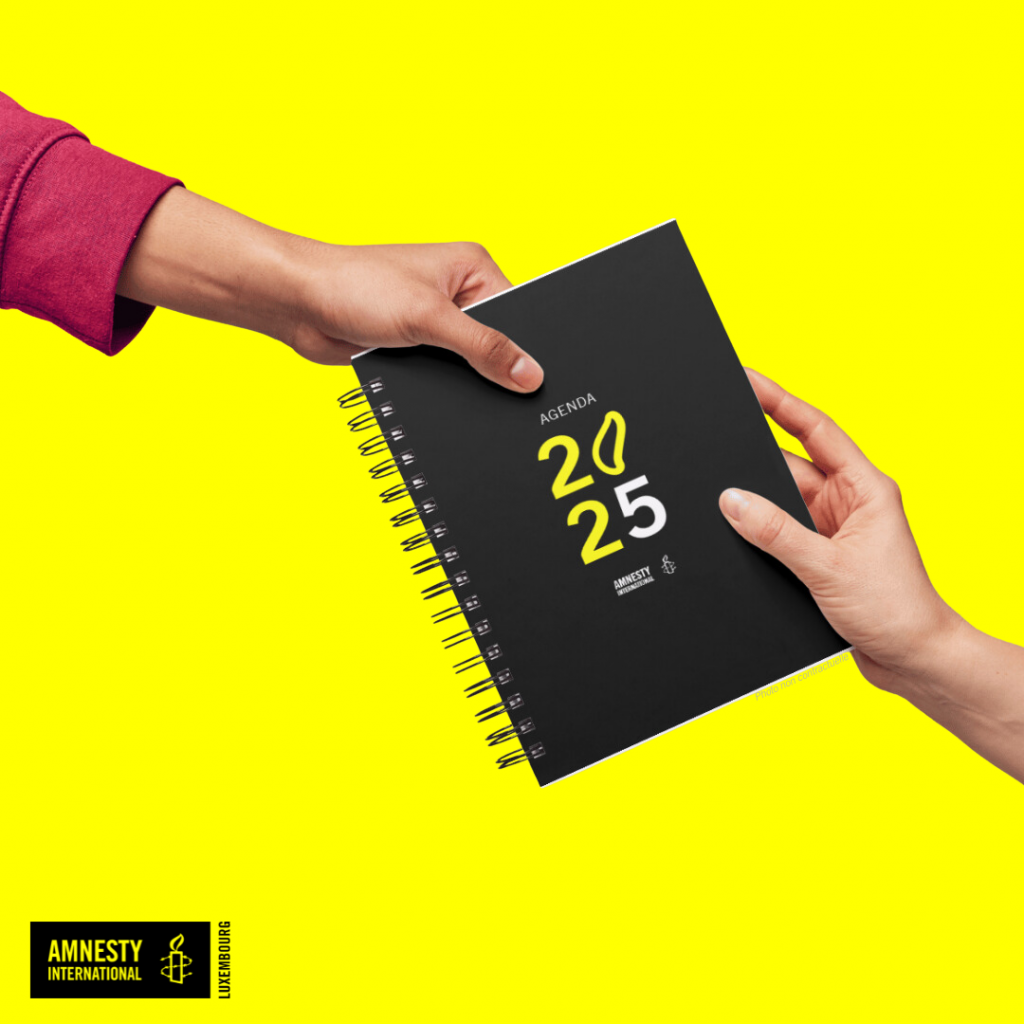 Agenda 2025 Soutenez Amnesty International avec votre achat Amnesty International