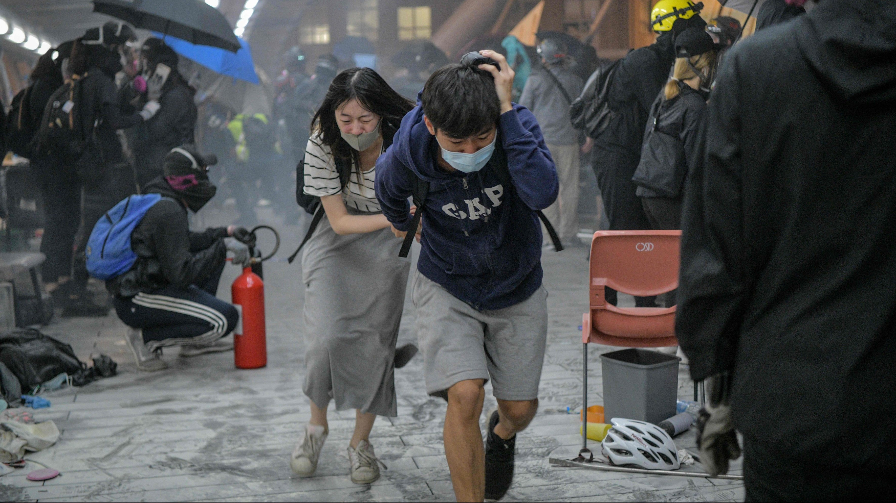 Proteste à Hong Kong le 18 novembre 2019.