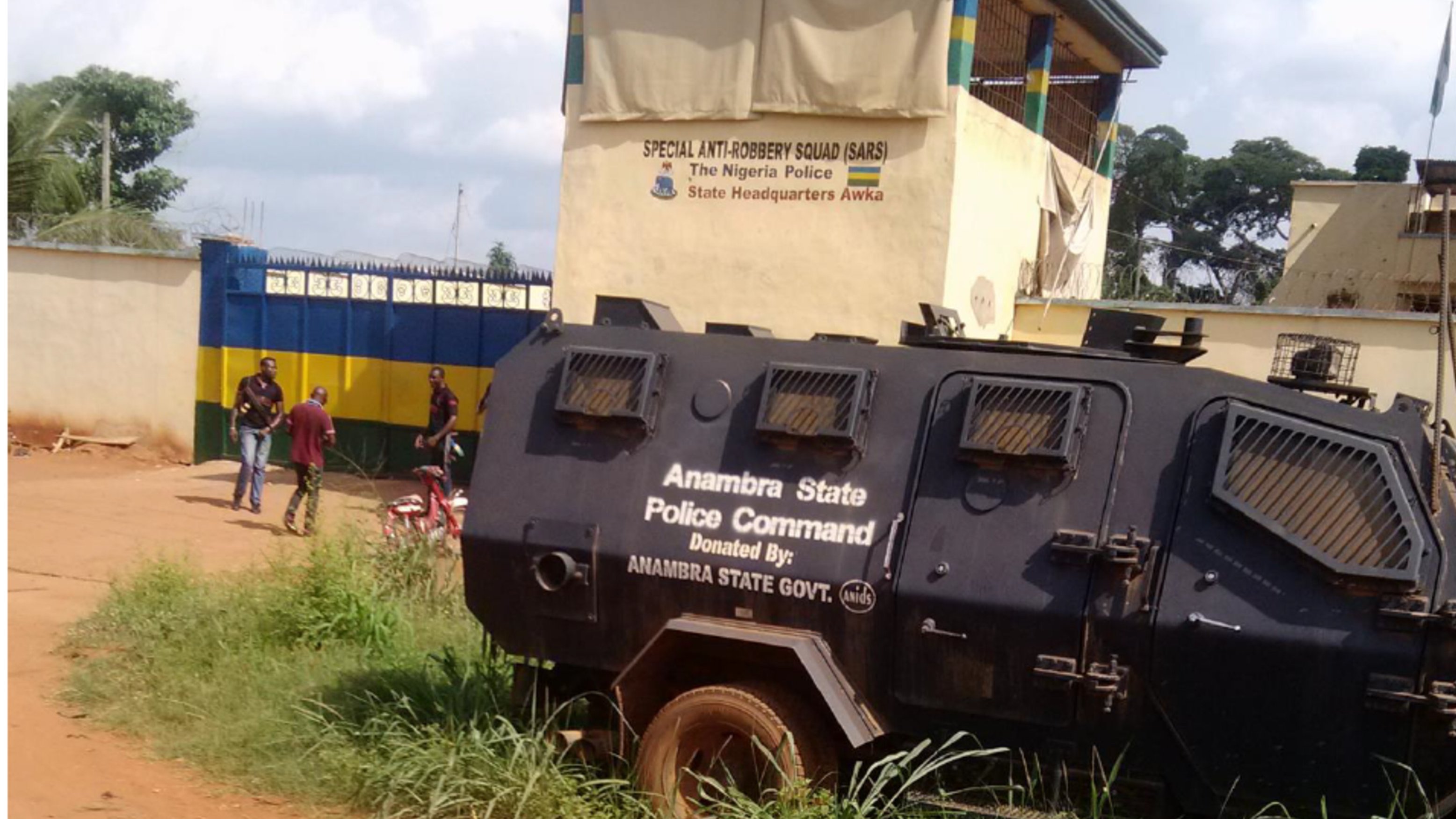 La station SARS dans l'État d'Anambra au Nigeria.